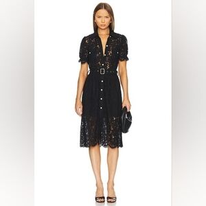 Generation Love Black Lace Margot Midi Dress